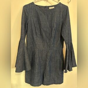 Sugarlips Blue Dark Chambray  Romper
